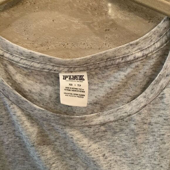 Victoria’s Secret PINK Grey Long Sleeve Top Size XS - Picture 3 of 3